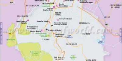 Thành Phố Mexico vị trí bản đồ