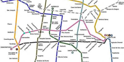 Bản đồ của thành Phố Mexico xe buýt 
