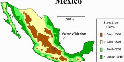 Bản đồ thung lũng của Mexico