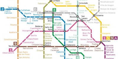 Mexico df tàu điện ngầm bản đồ