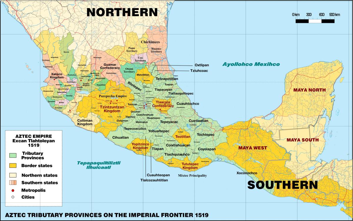 aztec Mexico bản đồ