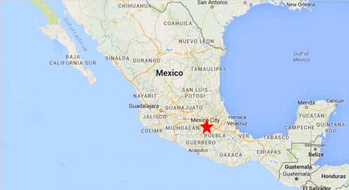 thủ đô của Mexico bản đồ