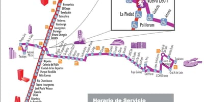 Bản đồ của khi ñi xe bus thành Phố Mexico