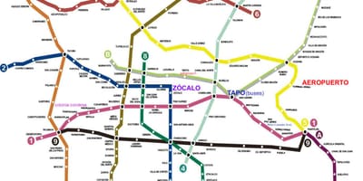 Thành Phố Mexico đào tạo bản đồ