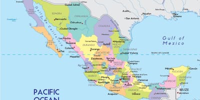 Bản đồ của bang thành Phố Mexico