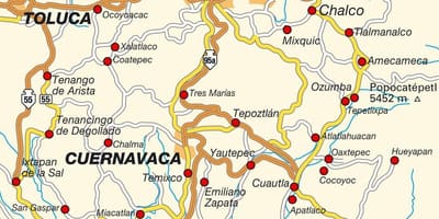 Thành Phố Mexico df bản đồ