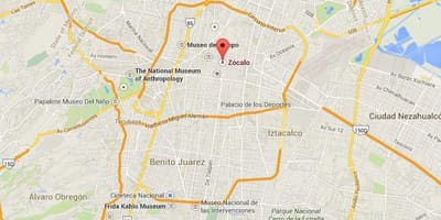Quảng trường thành Phố Mexico bản đồ