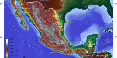Thành Phố Mexico bản đồ địa hình