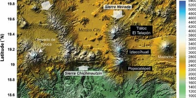 Bản đồ của thành Phố Mexico độ cao