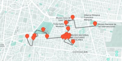 Bản đồ của thành Phố Mexico đi du lịch