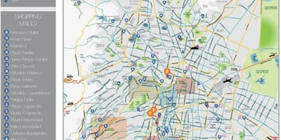Mexico City, điểm tham quan bản đồ
