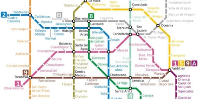 Mexico df tàu điện ngầm bản đồ