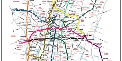 Bản đồ của thành Phố Mexico vận chuyển